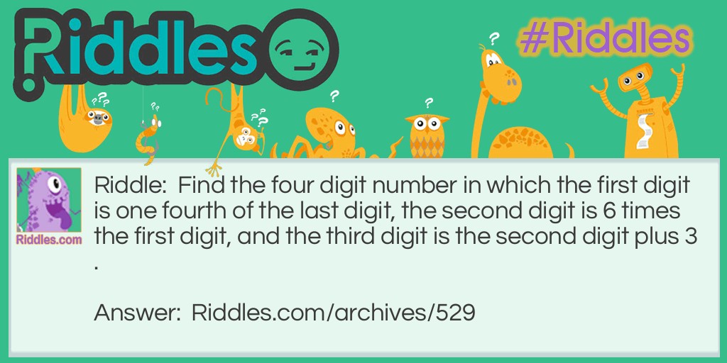 Four Digit Number Riddle Meme.