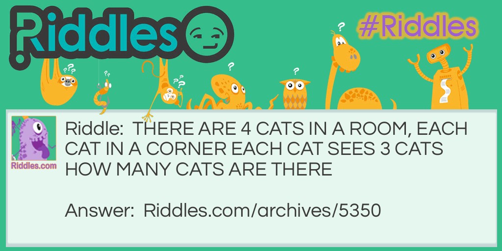 4 CATS Riddle Meme.