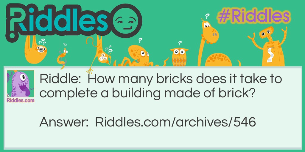 How Many Bricks? Riddle Meme.