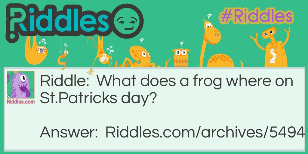 Frog Riddle Meme.