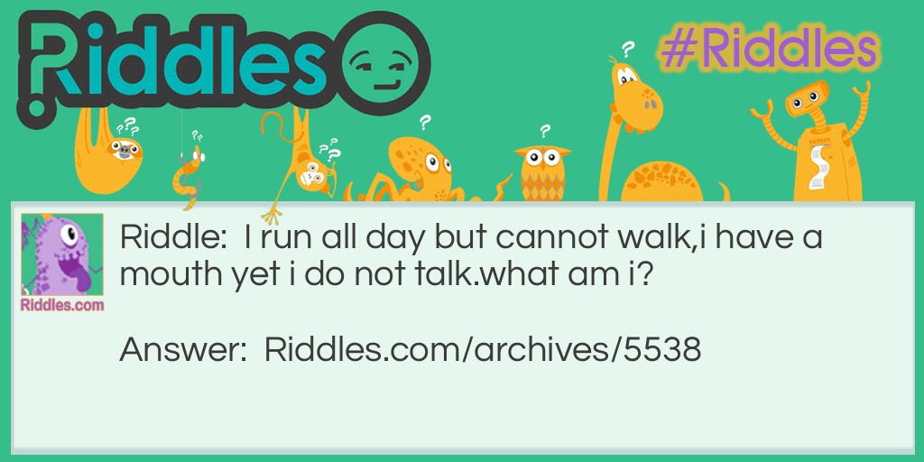 run but don't walk Riddle Meme.