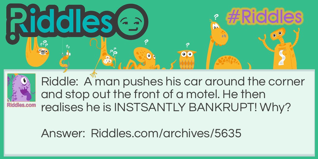 Man's Car Riddle Meme.