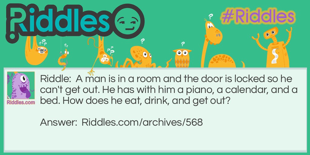 Room With Three Things Riddle Meme.