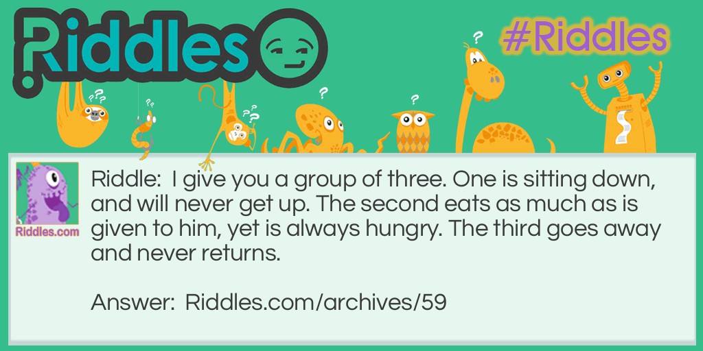 A Naughty Trio Riddle Meme.