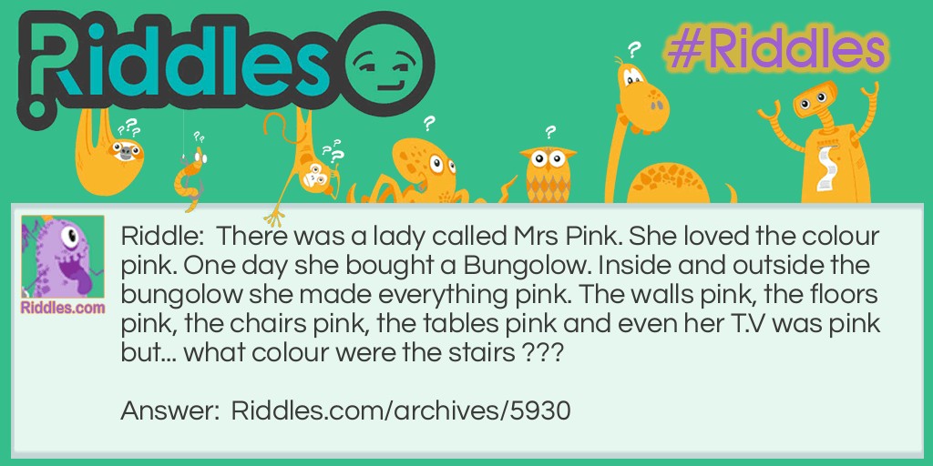 Mrs Pink Riddle Meme.