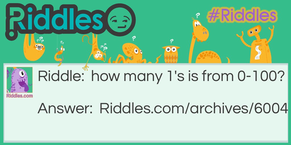 1's Riddle Meme.