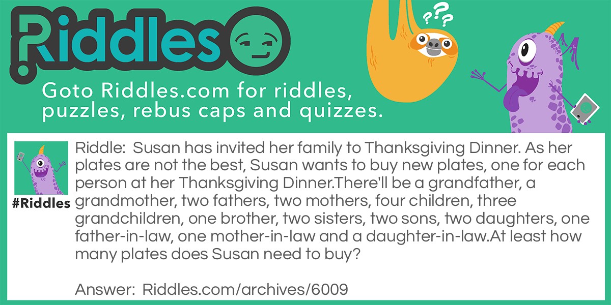 Thanksgiving Dinner Riddle Meme.