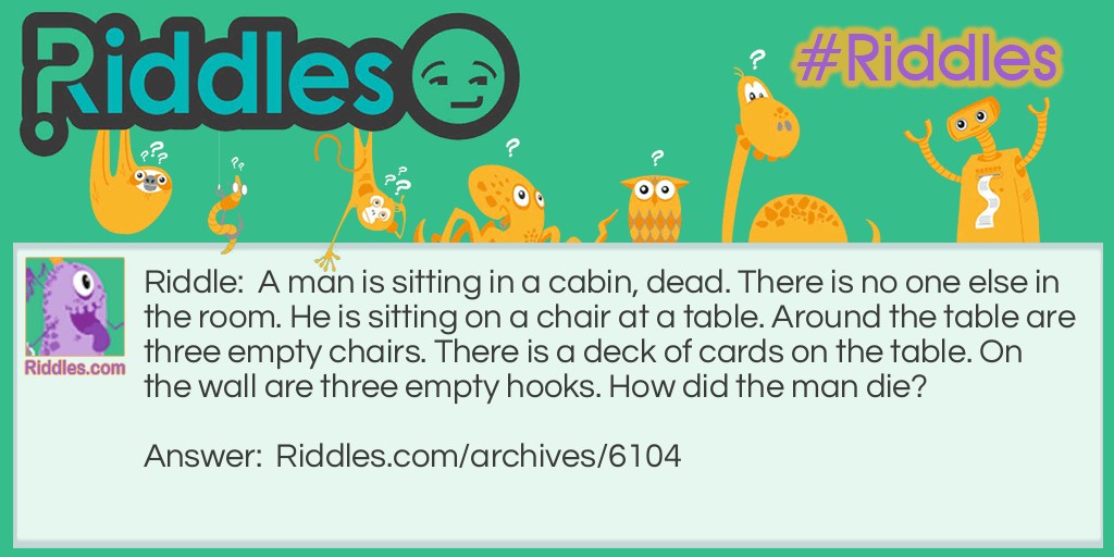 Man in Cabin Riddle Meme.