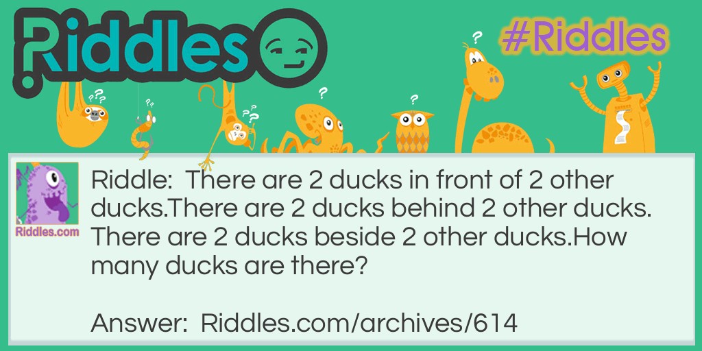 Hiding Ducks Riddle Meme.