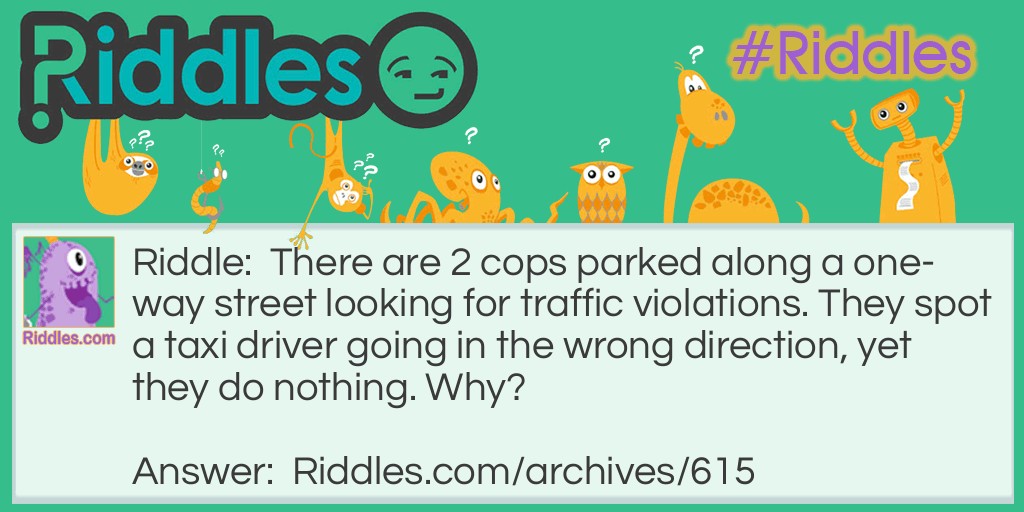 Bad Taxi Driver Riddle Meme.