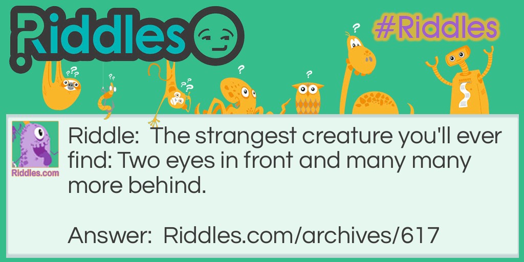 Creature with Many Eyes Riddle Meme.