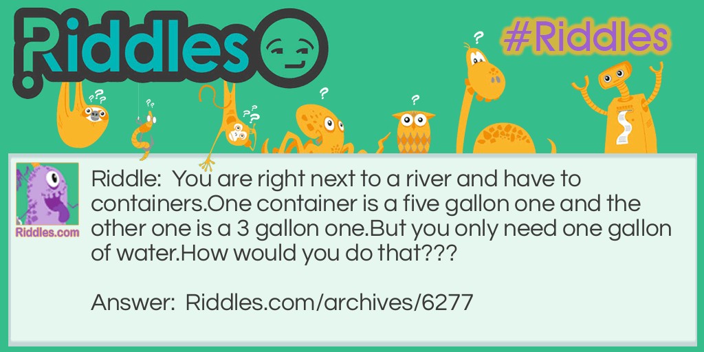 Complicated Water Riddle Meme.