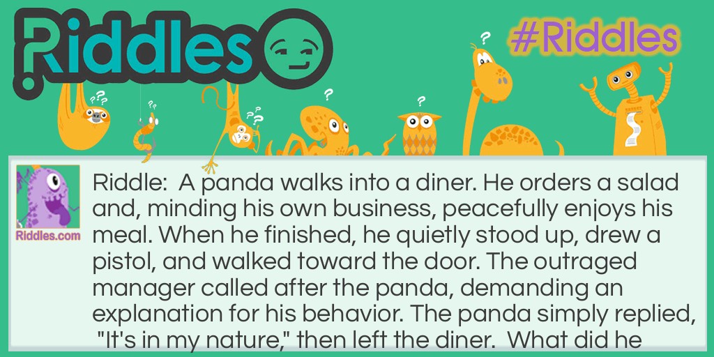 Panda Habits Riddle Meme.