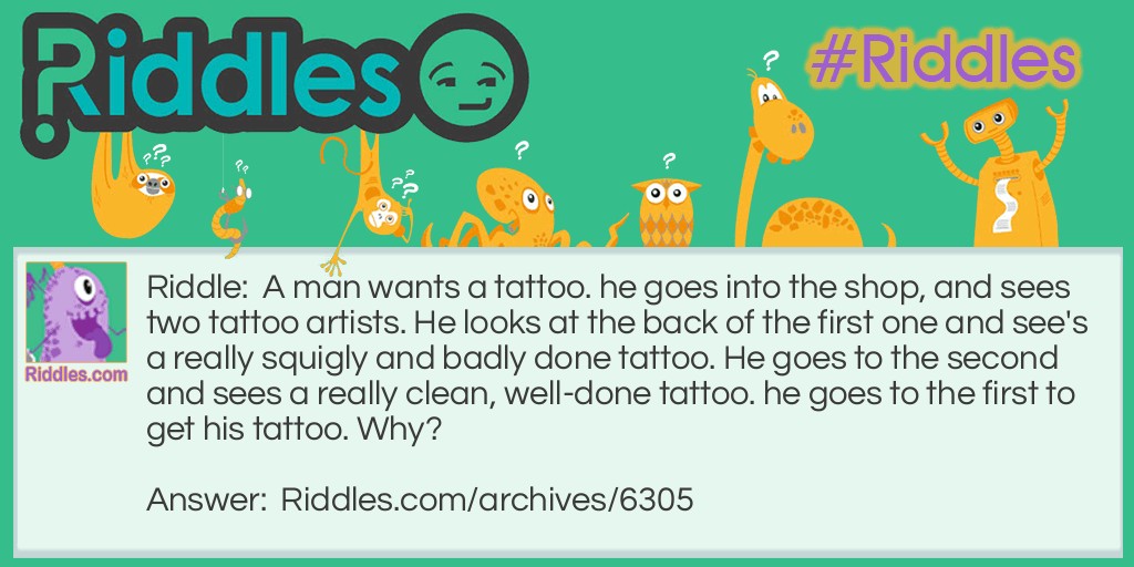Tattoo riddle Riddle Meme.