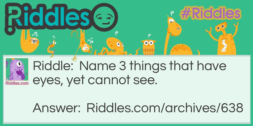 Unseeing Eyes Riddle Meme.