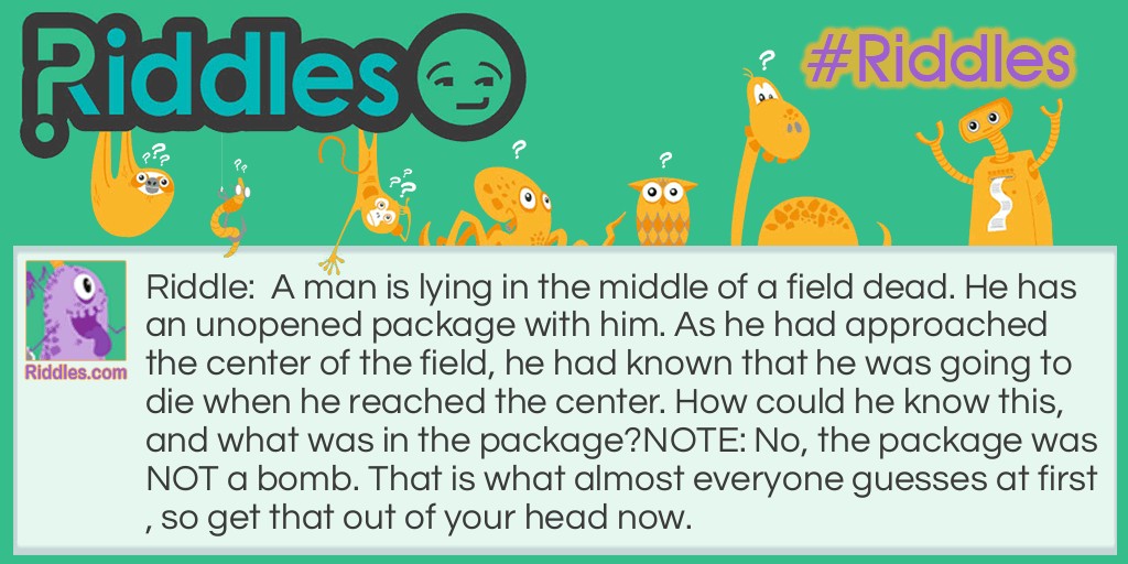 The Man In The Field Riddle Meme.