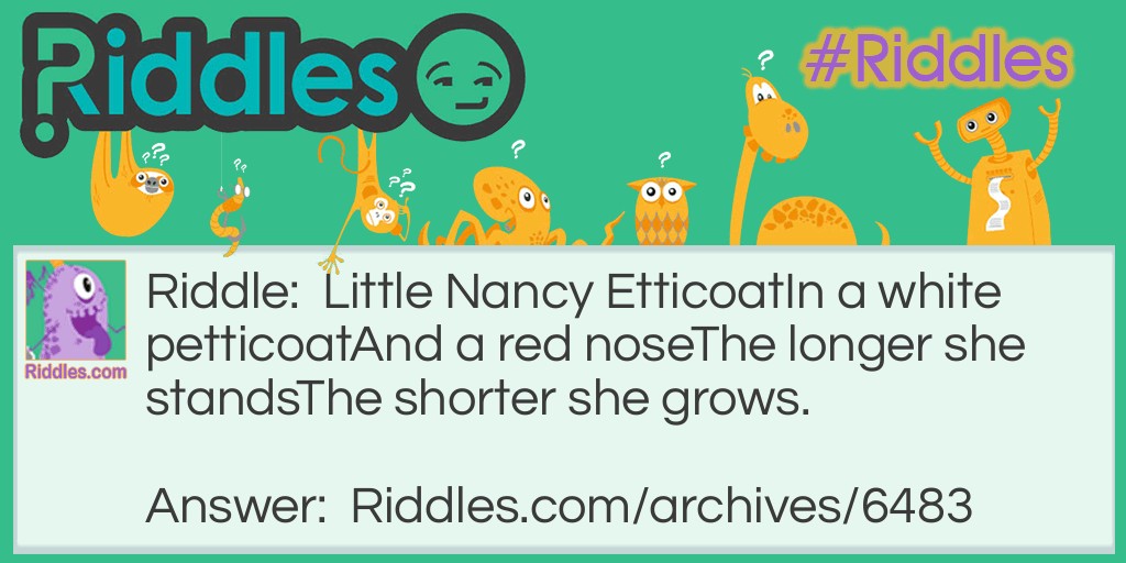 Little Nancy Etticoat Riddle Meme.