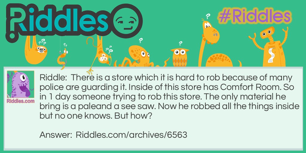 The Robber Riddle Meme.