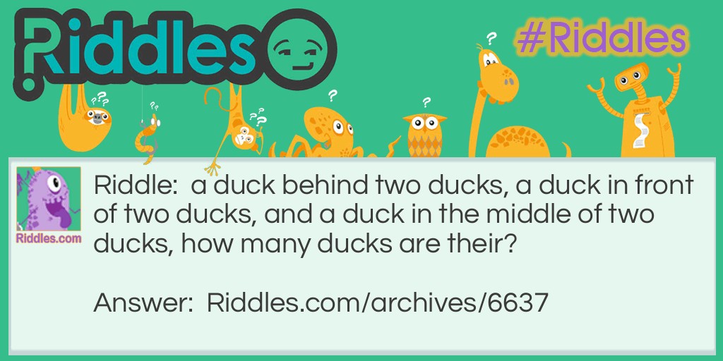Ducks Riddle Meme.