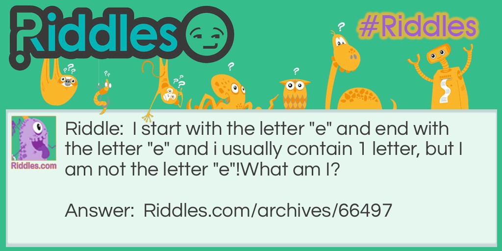  The letter "E"   Riddle Meme.