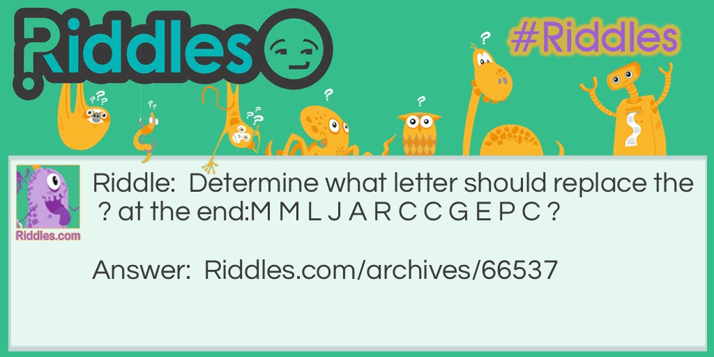 The missing Letter Riddle Meme.