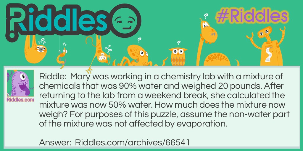 The Chemistry lab  Riddle Meme.