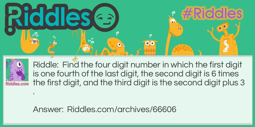 Four Digit Number Riddle Meme.