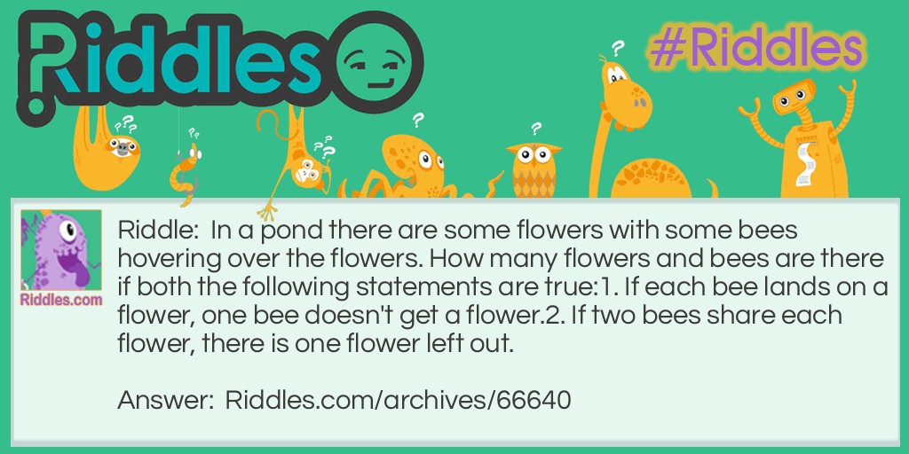 Bees and Flowers Riddle Meme.