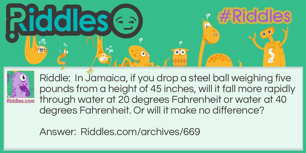 Ball Through the Water Riddle Meme.