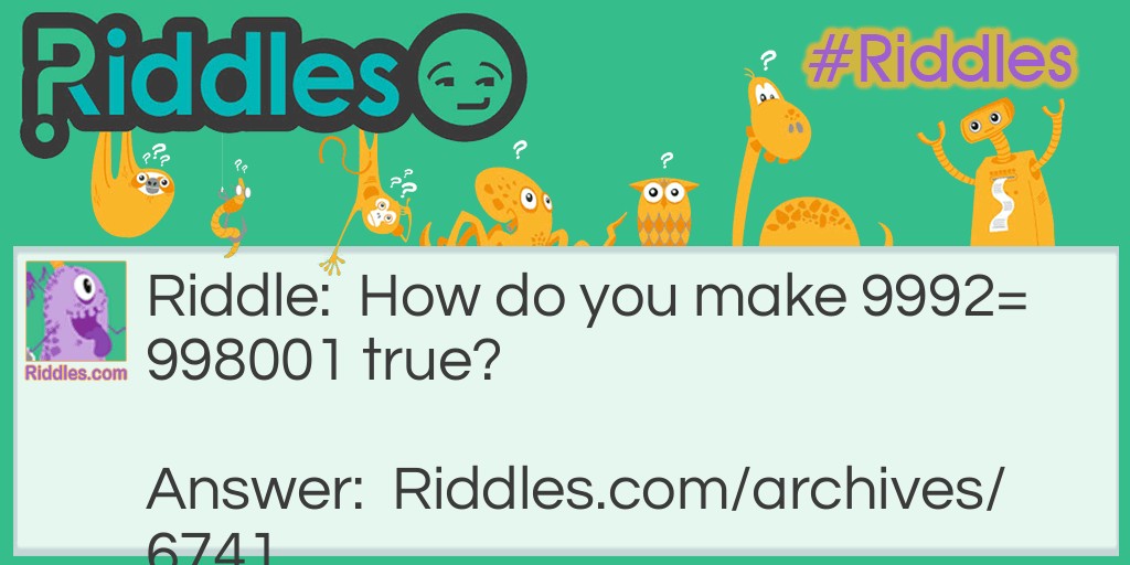 Math Losers Riddle Meme.