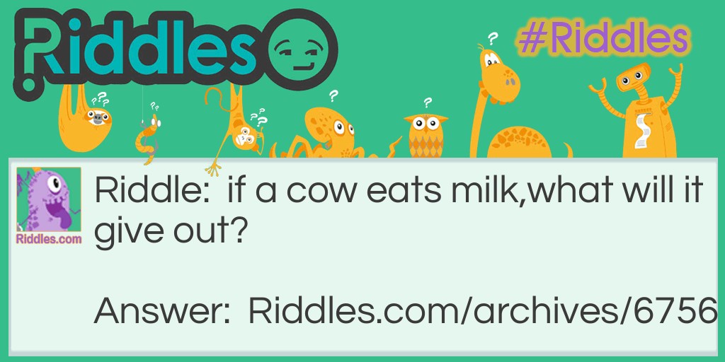 rich cow Riddle Meme.