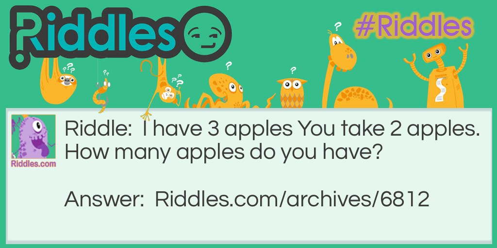 How many Apples? Riddle Meme.