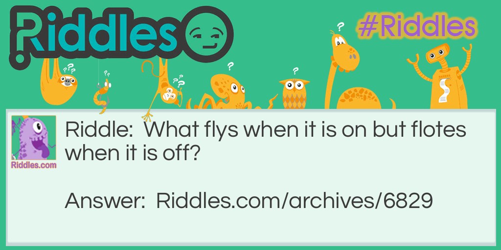 flying and floting Riddle Meme.