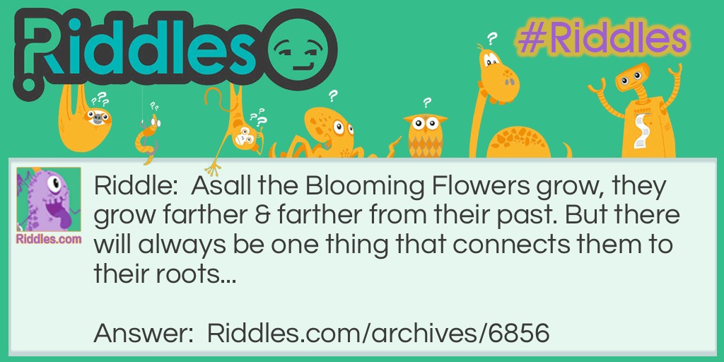 Blooming Flowers 2 Riddle Meme.