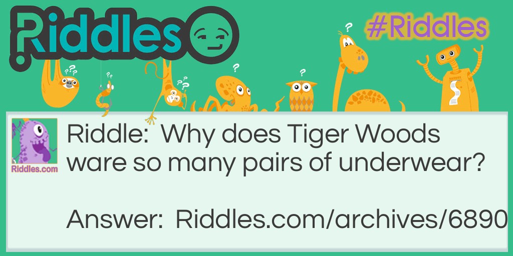 Golf Underwear Riddle Meme.