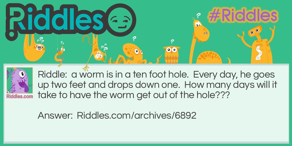 a worm Riddle Meme.