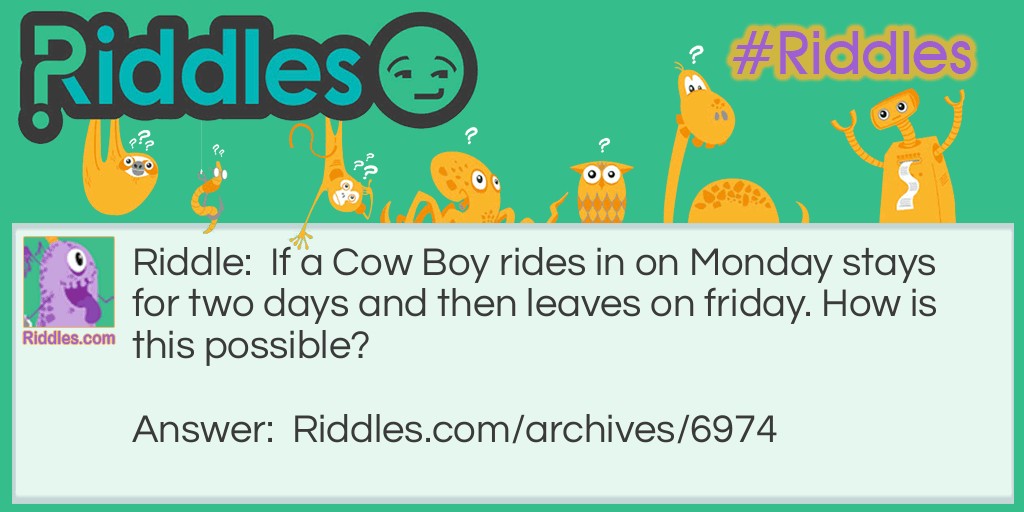 Cow Boys Riddle Meme.