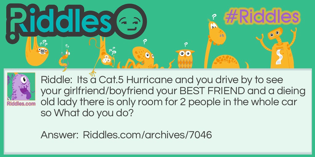 Hurricane car Riddle Meme.