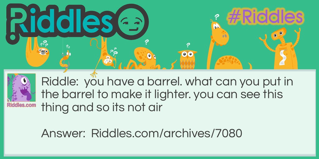 the barrel Riddle Meme.