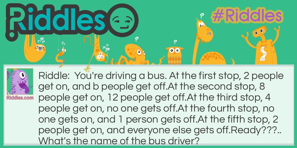 Bus Ride Riddle Meme.