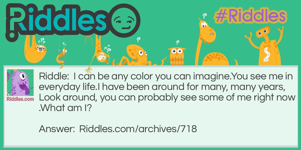 Any Color You Imagine Riddle Meme.