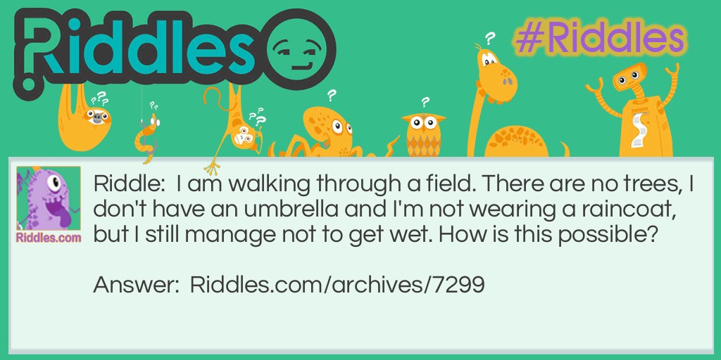 Walking Through A Field Riddle Meme.