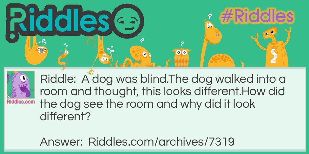 the blind dog Riddle Meme.