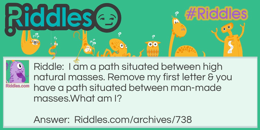 A Path Between Masses Riddle Meme.