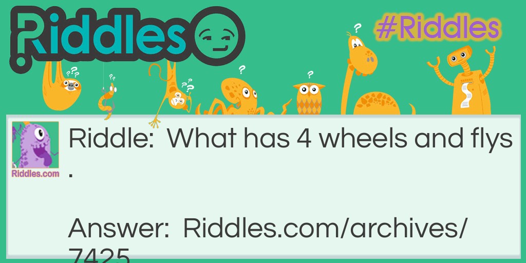 4 wheels Riddle Meme.