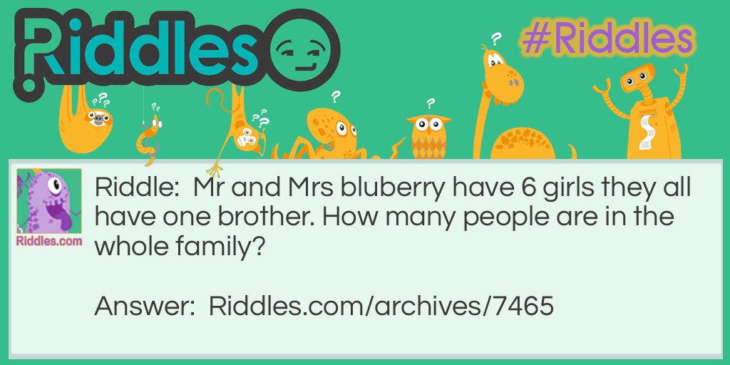 MrMrs bluberry Riddle Meme.