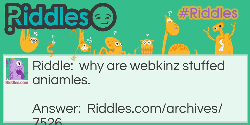 webkinz Riddle Meme.