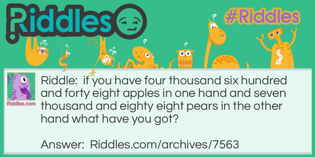 apples and pears Riddle Meme.