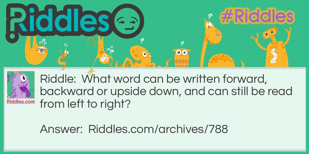 Left, Right, Upside Down! Riddle Meme.