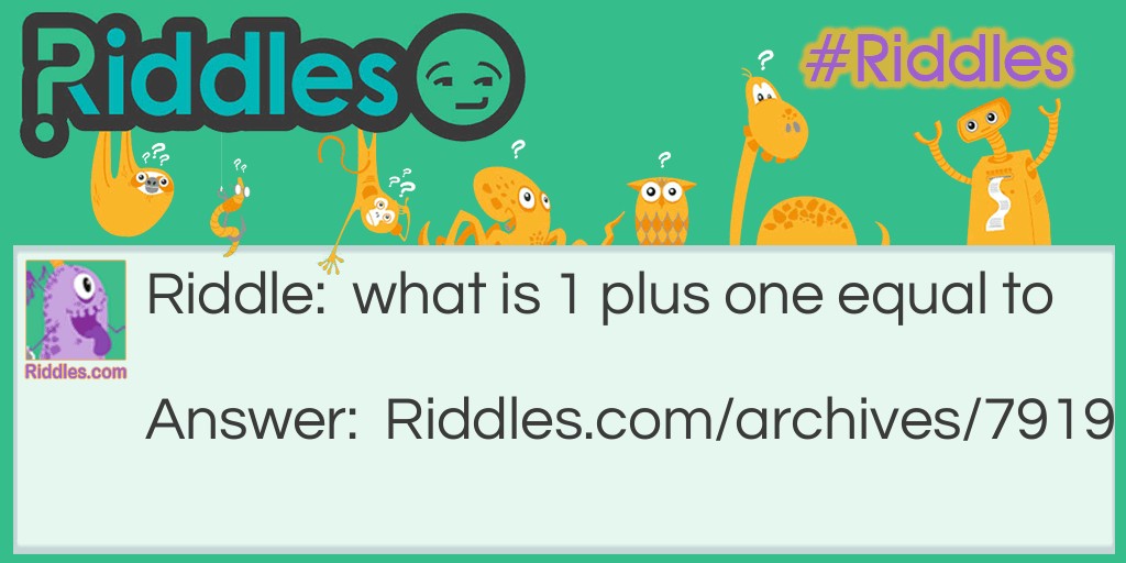 you know math?? Riddle Meme.